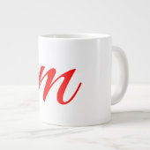 Initiaal letter red monogram professioneel modern grote koffiekop (Voorkant rechts)