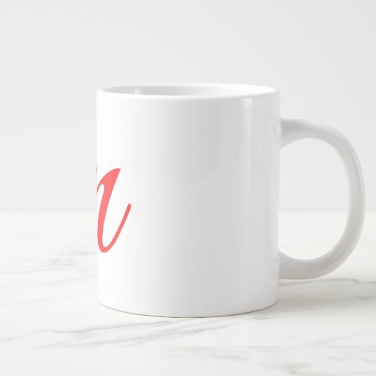 Initiaal letter red monogram professioneel modern grote koffiekop (Rechts)