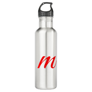 Initiaal letter red monogram professioneel modern waterfles 