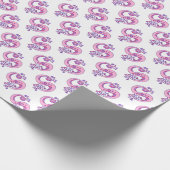 Initiaal letter S monogram gepersonaliseerde omloo Cadeaupapier (Hoek)