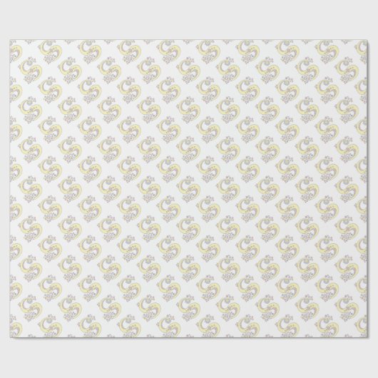 Initiaal letter S monogram gepersonaliseerde omloo Cadeaupapier (Vlak)