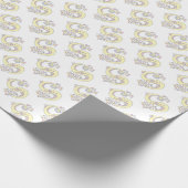 Initiaal letter S monogram gepersonaliseerde omloo Cadeaupapier (Hoek)