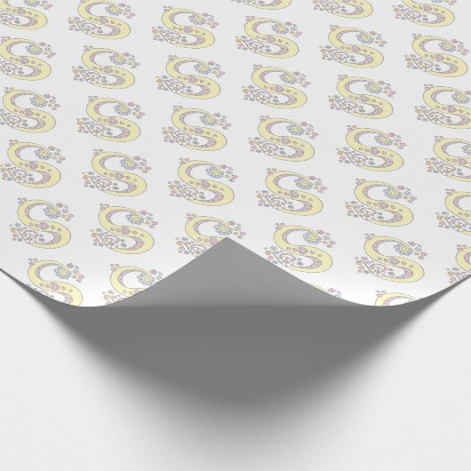 Initiaal letter S monogram gepersonaliseerde omloo Cadeaupapier (Hoek)