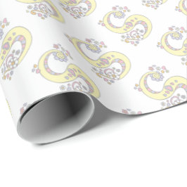 Initiaal letter S monogram gepersonaliseerde omloo Cadeaupapier