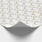 Initiaal letter T monogram gepersonaliseerde omloo Cadeaupapier (Hoek)