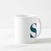 Initiaal Letter Trendy Monogram Modern Stijlvol Co Koffiemok (Voorkant rechts)