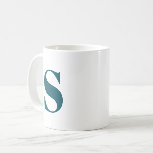 Initiaal Letter Trendy Monogram Modern Stijlvol Co Koffiemok (Voorkant links)
