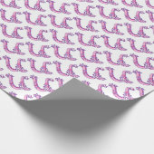 Initiaal letter U monogram roze gepersonaliseerde Cadeaupapier (Hoek)