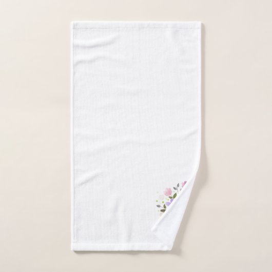 Initiaal Letter U Plus Floral Design Bath Towel Se Bad Handdoek (Handdoek)