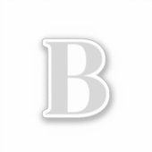 Initiaal Letter uniek grijs monogram Sticker (Voorkant)