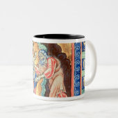 Initiaal Letter 'V' Visio Abdie Tweekleurige Koffiemok (Voorkant rechts)