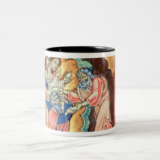 Initiaal Letter 'V' Visio Abdie Tweekleurige Koffiemok (Center)