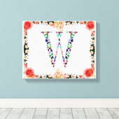 Initiaal letter W Canvas Afdruk (Insitu (Houten vloer))