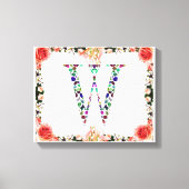 Initiaal letter W Canvas Afdruk (Voorkant)
