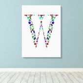 Initiaal letter W Canvas Afdruk (Insitu (Houten vloer))