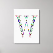 Initiaal letter W Canvas Afdruk (Voorkant)