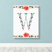 Initiaal letter W Canvas Afdruk (Insitu (Houten vloer))