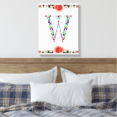 Initiaal letter W Canvas Afdruk (Insitu (Slaapkamer))