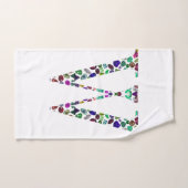 Initiaal Letter W Edelsteen Ontwerp Handdoek (Handdoek)