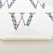 Initiaal Letter W Edelsteen Ontwerp Sherpa Deken (3/4)