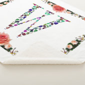 Initiaal Letter W Edelsteen Ontwerp Sherpa Deken (3/4)