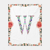 Initiaal letter W Fleece Deken (Voorkant)