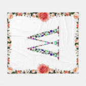 Initiaal letter W Fleece Deken (Voorkant (Horizontaal))