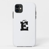 Initiaal letter wit | Monogram Speelse telefoonhoe Case-Mate iPhone Case (Achterkant)