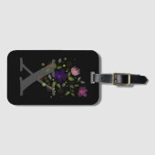 Initiaal Letter X Plus Floral Design Bagagelabel (Voorkant (horizontaal))