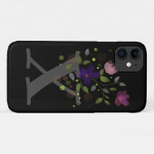 Initiaal Letter X Plus Floral Design Case-Mate iPhone Case (Achterkant (horizontaal))