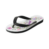 Initiaal Letter X Plus Floral Design Kinder Teenslippers (Schuin)