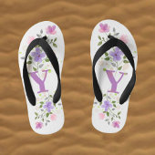 Initiaal Letter Y Plus Floral Design Kinder Teenslippers