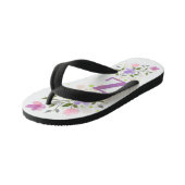 Initiaal Letter Z Plus Floral Design Kinder Teenslippers (Schuin)