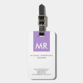Initiaal Letters Monogram Elegant Unique Bagagelabel