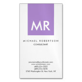 Initiaal Letters Monogram Elegant Unique Magnetisch Visitekaartje (Voorkant Verticaal)