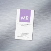 Initiaal Letters Monogram Elegant Unique Magnetisch Visitekaartje (Voorbeeld)