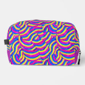 Initiaal Levendige paarse Schattigee abstracte pat Toilettasje (Voorkant)