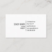 Initiaal Logo Minimal Modern Sleek Grey Visitekaartje (Achterkant)