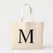 Initiaal M Jumbo Canvas tas (Voorkant)