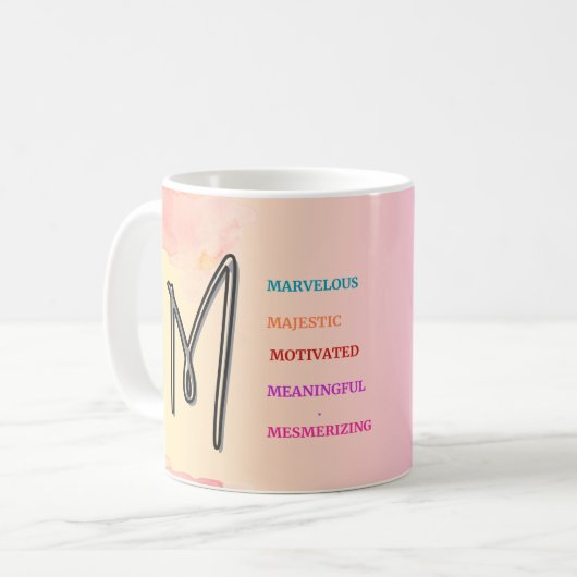 Initiaal "M" Mok (11oz) (Voorkant links)