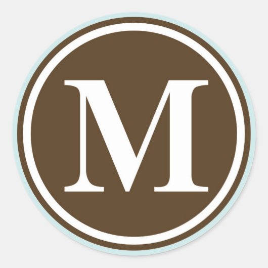 Initiaal M monogram cirkel letter zegel partij gun (Voorkant)