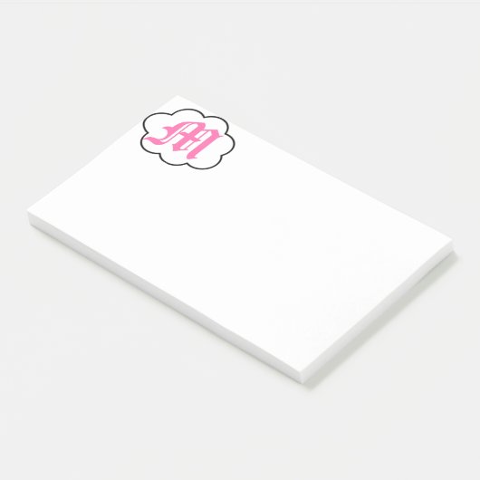 Initiaal M Monogram Opmerkingen Post-it® Notes (Schuin)