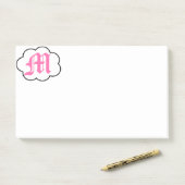 Initiaal M Monogram Opmerkingen Post-it® Notes (Op bureau)