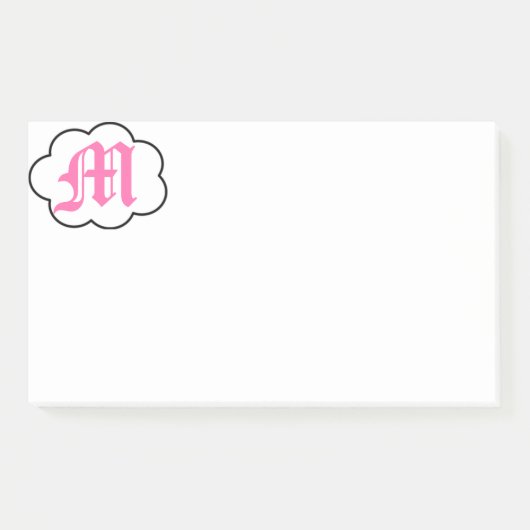 Initiaal M Monogram Opmerkingen Post-it® Notes (Voorkant)