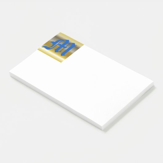 Initiaal M Monogram Post-it Opmerkingen Post-it® Notes (Schuin)