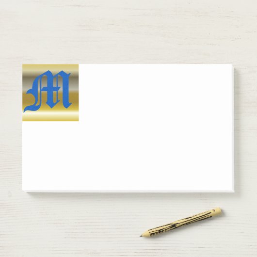 Initiaal M Monogram Post-it Opmerkingen Post-it® Notes (Op bureau)