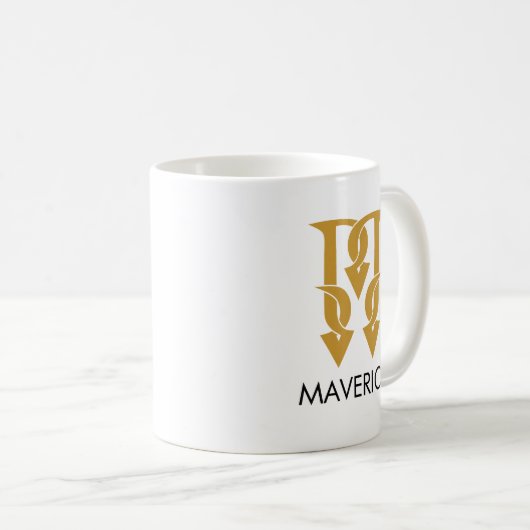 INITIAAL M NAAM MONOGRAM KOFFIEMOK (Voorkant rechts)