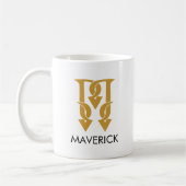 INITIAAL M NAAM MONOGRAM KOFFIEMOK (Links)