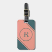 Initiaal met dubbele circulatie, Letter-monogram,  Bagagelabel (Voorkant verticaal)