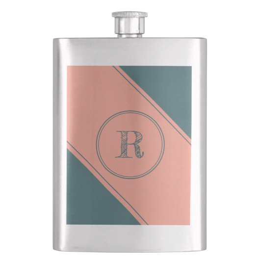 Initiaal met dubbele cirkelvormige geometrische re flacon (Voorkant)